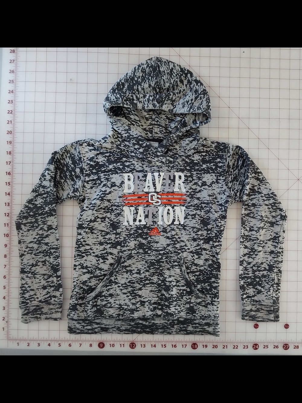 adidas Gray & Black Camo 'Beaver Nation' Hooded Sweatshirt
